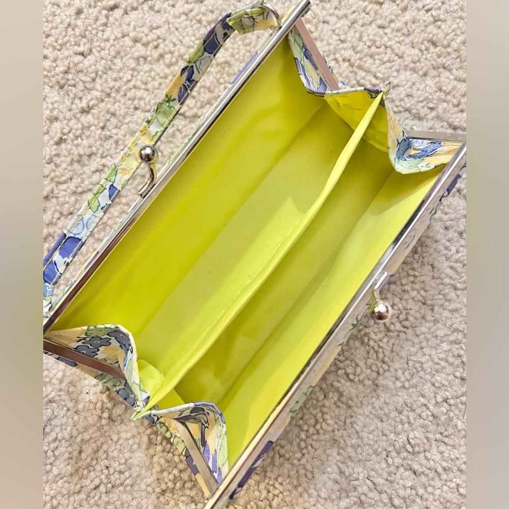 Laura Ashley Yellow and Blue Floral Clutch - Picture 4 of 4